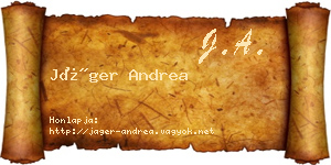 Jáger Andrea névjegykártya