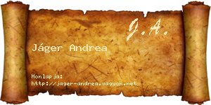 Jáger Andrea névjegykártya