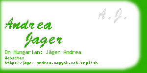 andrea jager business card